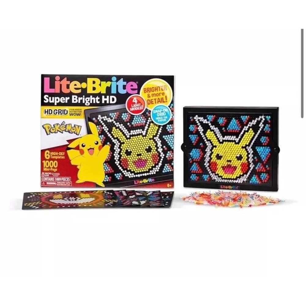 🔥Lite-Brite Super Bright HD Pokemon Edition Multicolor BNWT🔥